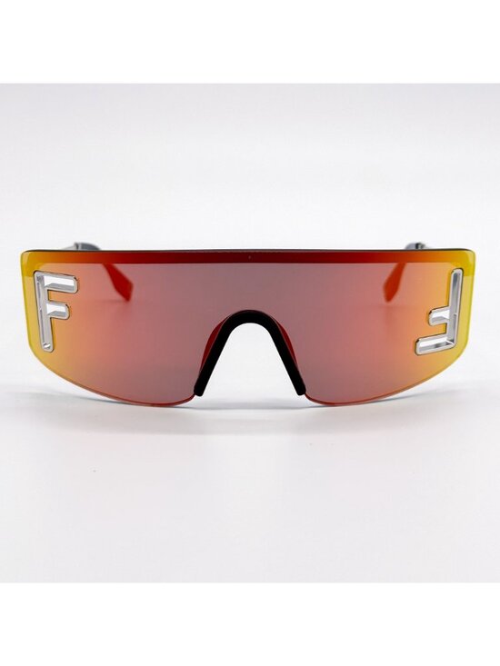NWT Fendi Sunglasses FE40168U 16U Unisex Shield Orange Sunglasses main image 4